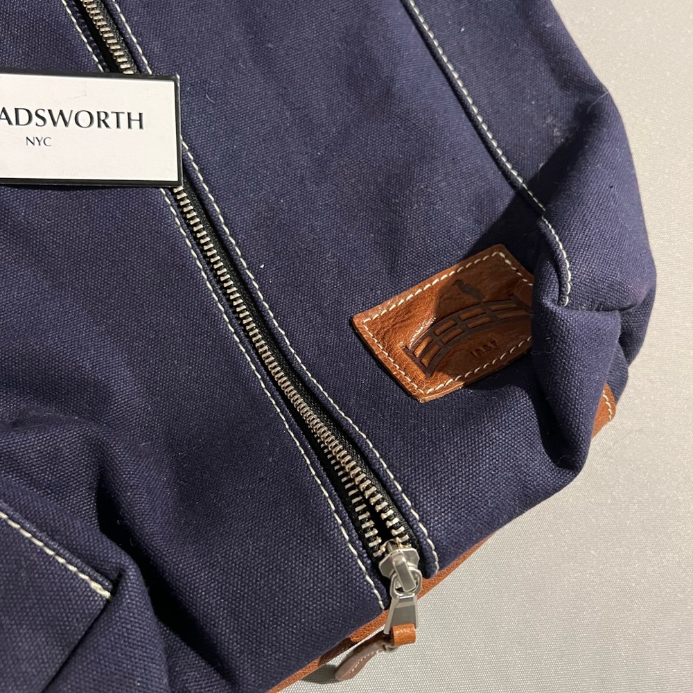 Navy Blue Canvas Men's Bag - Picture 7 of 7